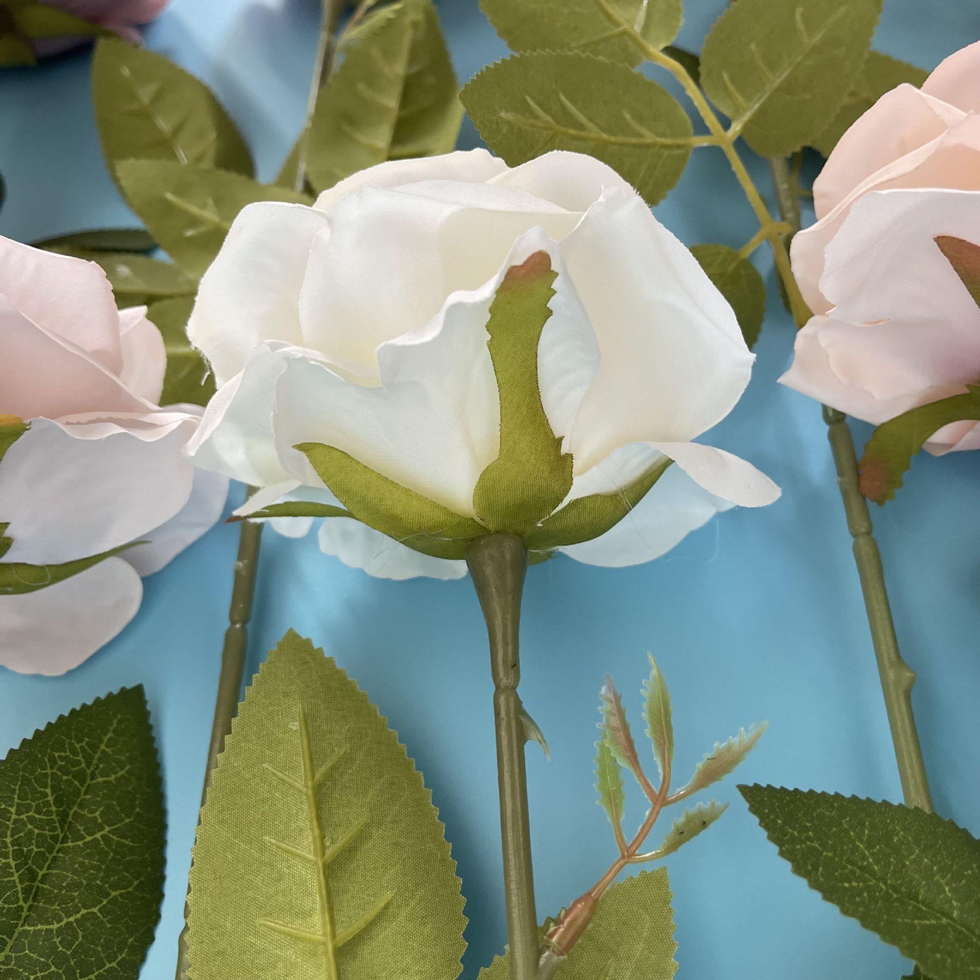 AF10001 Artificial Silk Single Rose fake flower white roses artificial flowers bulk wedding flowers decorations artificial rose