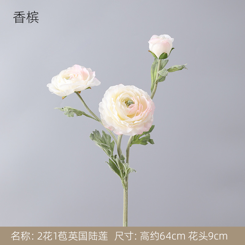 D-LO001 white artificial flower silk ranunculus flowers white pink blue Lotus for wedding centerpiece table decor