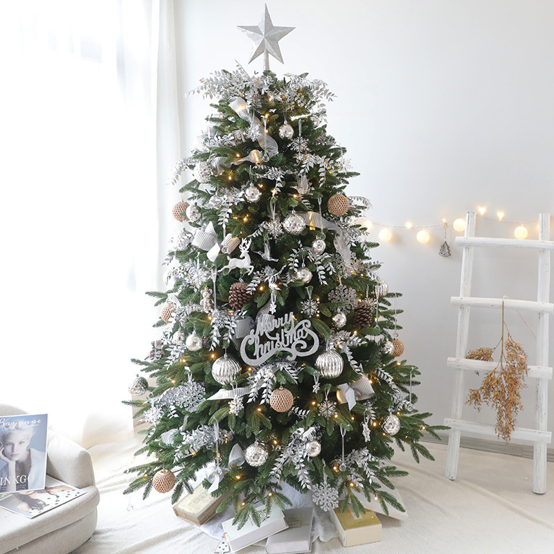 M816 Wholesale Faux 5ft 6ft Christmas Tree Ornament Set Artificial Snowing Christmas Tree For Christmas Home Decoration