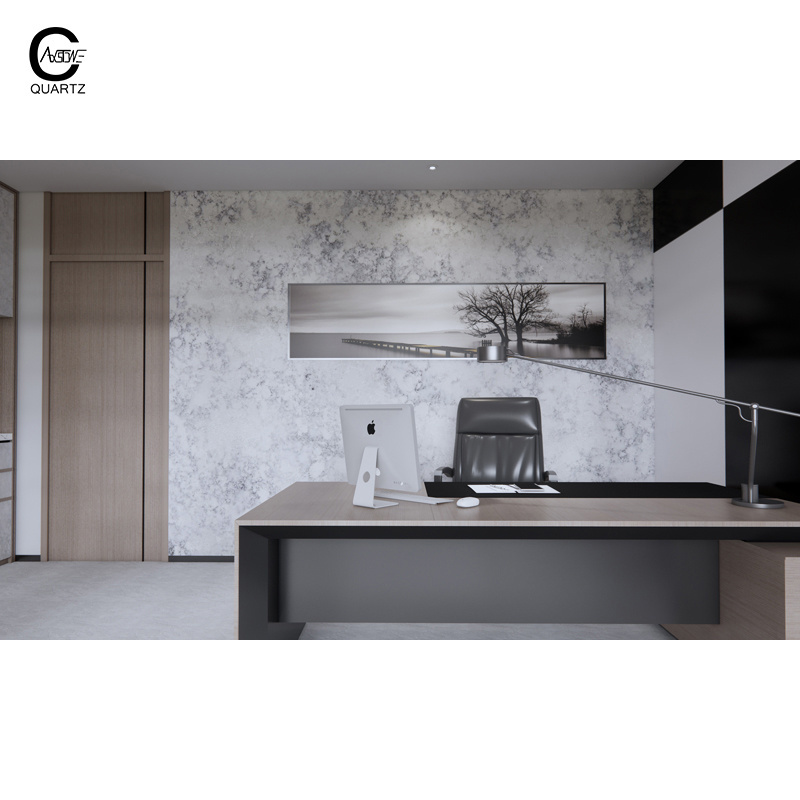 Caxstone Wholesale Calacatta Grey Slabs Artificial Quartz Stone background wall for Kitchen Countertops island bathroom vanity