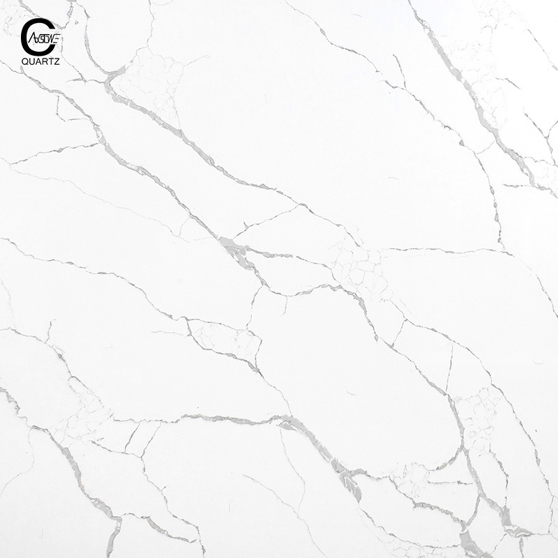 CAXSTONE Factory High Density Calacatta Quartz Slabs Polished Surface Quartz stone For Kitchen Countertop 20mm