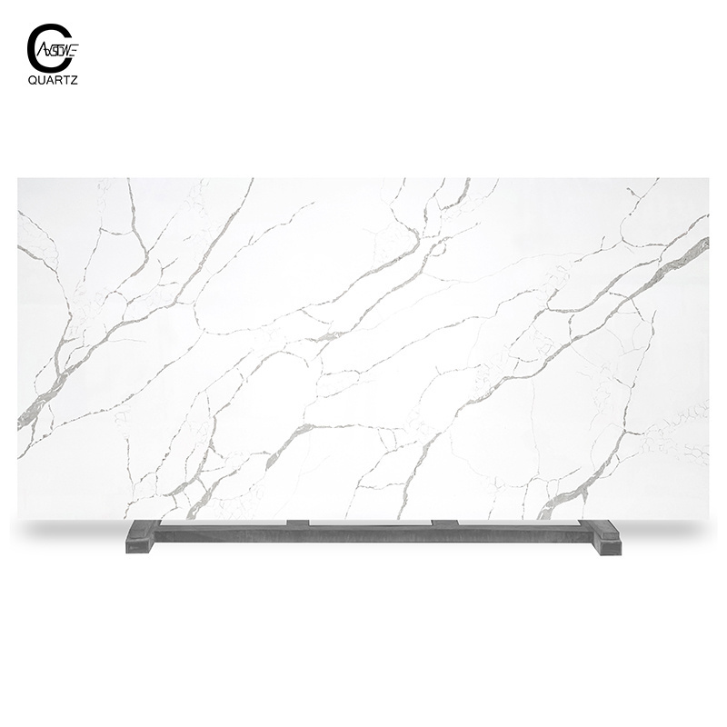 CAXSTONE Factory High Density Calacatta Quartz Slabs Polished Surface Quartz stone For Kitchen Countertop 20mm