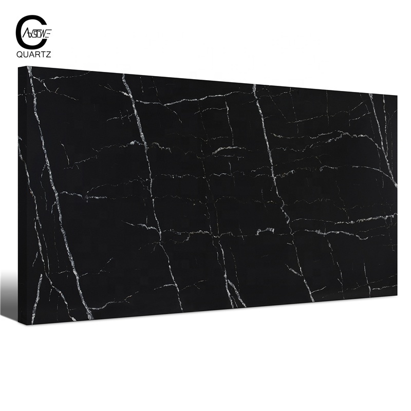 Factory High Density Quartz Slab white countertops vanity tops countertop quartz marble slab calacatta black solid table surface