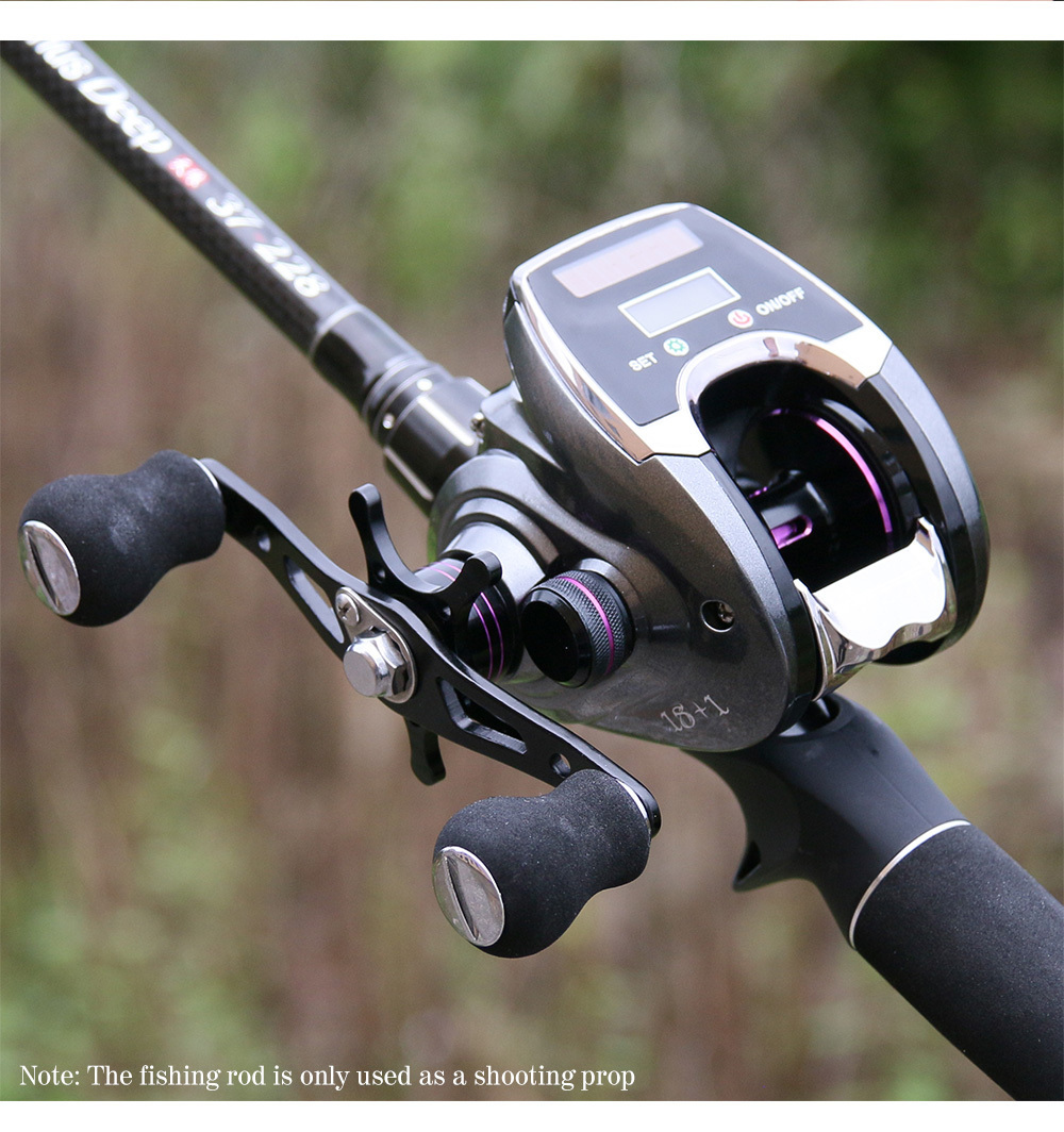 CASTSOON Electronic Digital Display Bait Casting Reel With USB Charging Magnetic Brake Big Game Electric Deep Sea Fishing Reels