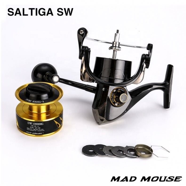 CASTSOON MADMOUSE Saltiga Sell Sw4000xg Sw6000hg Sw10000hg Fishing Reel Saltwater 35kg Drag Power Spinning Jigging Reel Japan