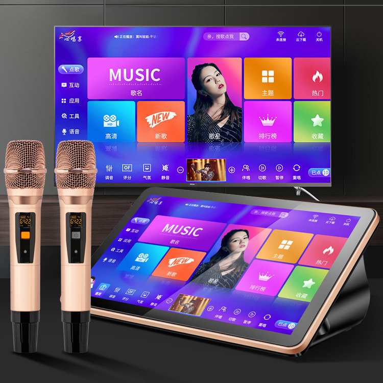 High quality 19inch 4K Karaoke Player Wifi Touch Screen AI Function ktv video karaoke machine with 22500 songs