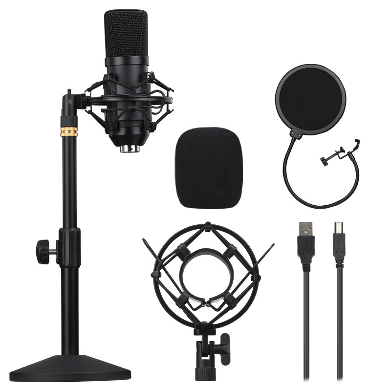 BM700 USB Desktop Condenser Microphone Podcasting Gaming Stage Performance Music Handheld Electret Table Studio Microphone