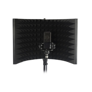 2-Door Home Studio Recording Audio Equipment with ABS Mic Cover and Pop Filter for Vocal Booth Musical Instruments Accessories