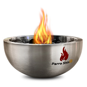 Portable tabletop fireplace, mini table top fire pit bowl, Use with Gel Fuel Cans, Bioethanol or Isopropyl Alcohol - Centerpiece