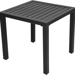 Side table,Indoor Outdoor Small Metal Square End Table, Patio Coffee Table, Black