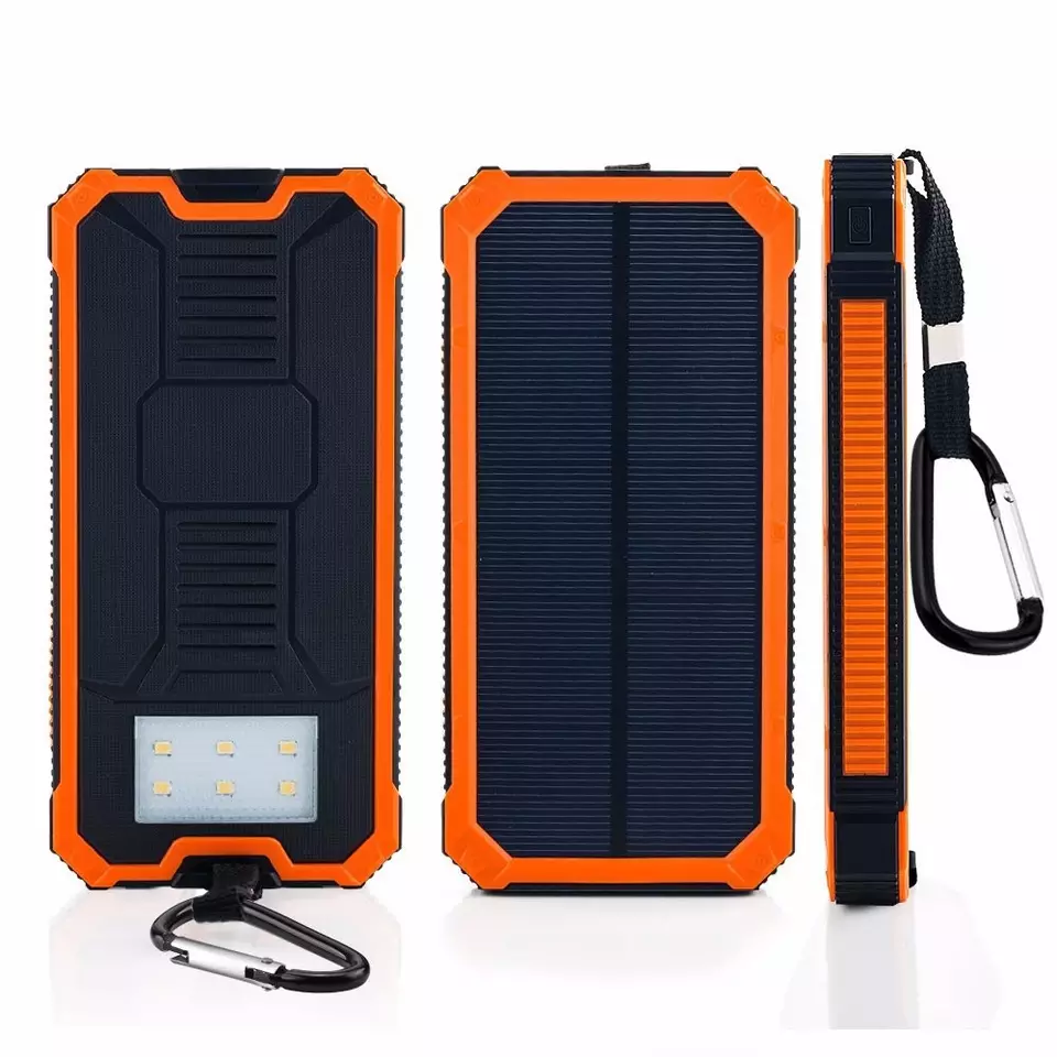 NEW Waterproof solar powerbank high quality solar panel power bank portable solar panel charger usb solar powered charger case