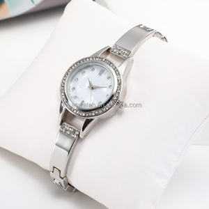 Factory Price Fashion stainless steel Analog Quartz Watch Women Wrist Watch Lady Bracelet  women's watch