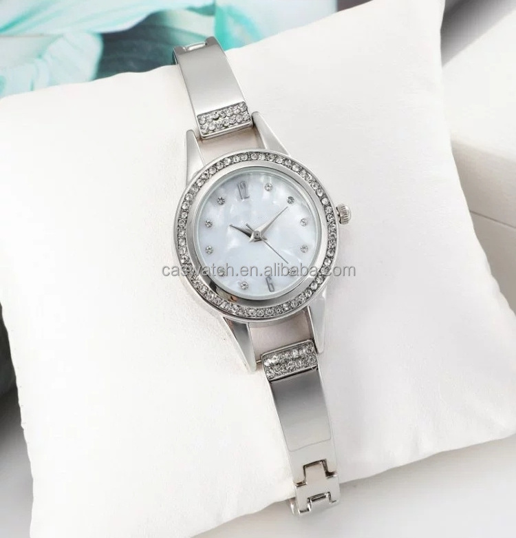 Factory Price Fashion stainless steel Analog Quartz Watch Women Wrist Watch Lady Bracelet  women's watch