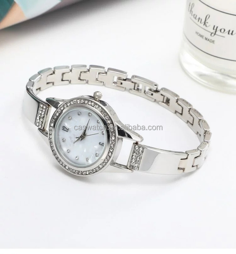 Factory Price Fashion stainless steel Analog Quartz Watch Women Wrist Watch Lady Bracelet  women's watch