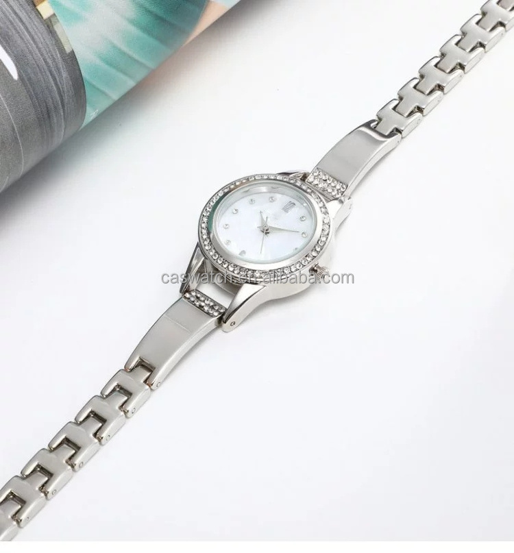 Factory Price Fashion stainless steel Analog Quartz Watch Women Wrist Watch Lady Bracelet  women's watch