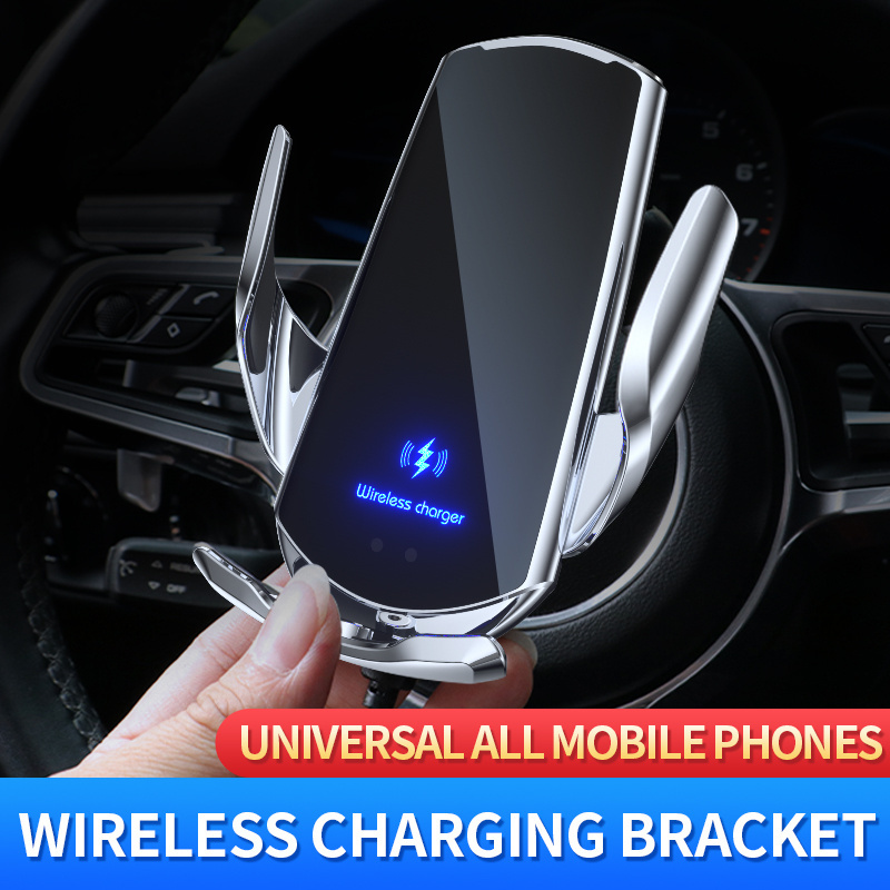 Magnetic Charging Mobile Phone Car Holder 15w Wireless Car Charger Mount Auto-sensing Car Phone Holder