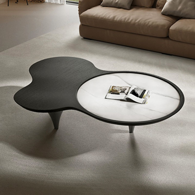 Nordic Style Unique Irregular Cloud Center Table Living Room Creative Design Wood Veneer Coffee Table