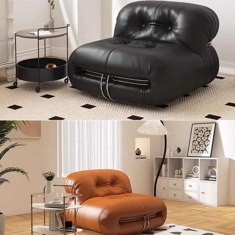 Minimalist Style Comfortable Soft Lazy Lounge Sofa Chairs Living Room Sofa Chairs for Villa