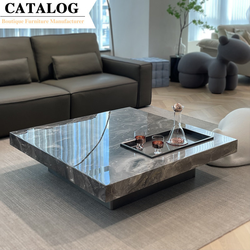 Customizable Furniture Stone Center Table for Villa Living Room Natural Marble Coffee Tables