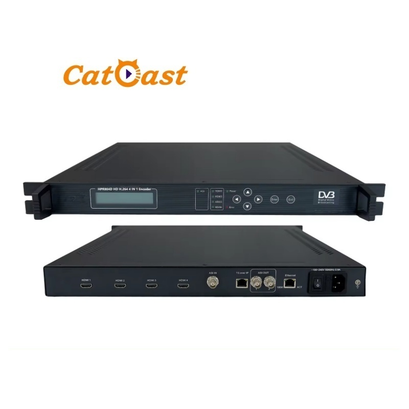 Japanese Encoding Chipset IPTV Headend 4 in 1 HD H.264 IP Encoder With 4 HD MI IP Video Encoder