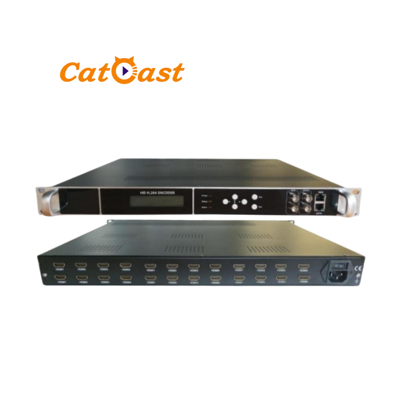 Cable TV 8/16 /20/24 ways channels HD MI Encoder 1080P H.264 to IP Encoder for IPTV Broadcasting System