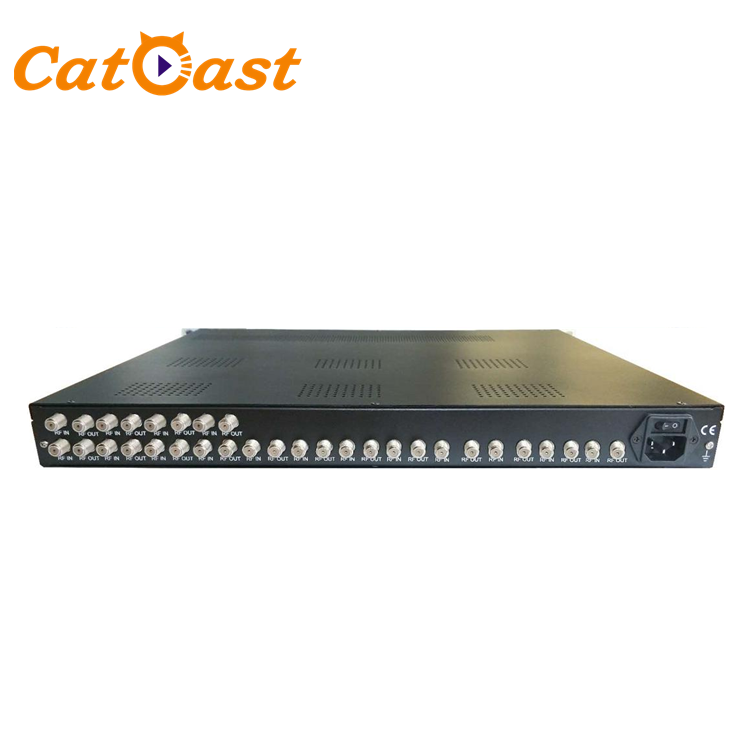 IPTV 16 FTA Tuner to Modulator with DVBT DVBC ISDBT ATSC 2ASI 8 Carriers RF IP Output Modulator