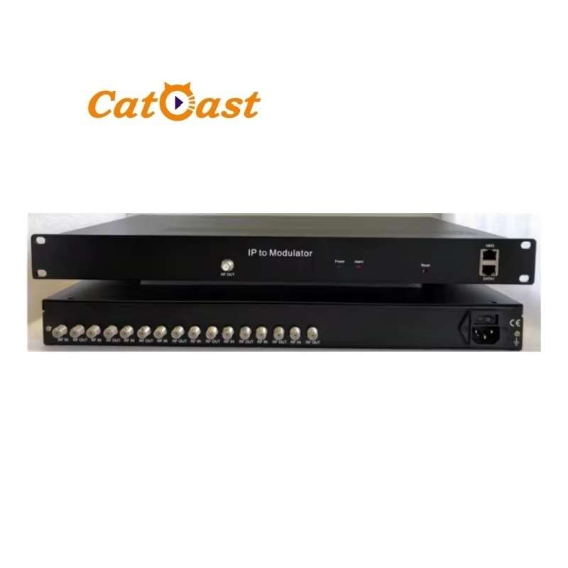 CATV 4 8 FTA tuner to modulator DVBC to ISDBT ip to modulator with ip output 256 spts and 4 mpts