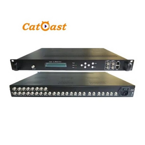 IPTV 16 FTA Tuner to Modulator with DVBT DVBC ISDBT ATSC 2ASI 8 Carriers RF IP Output Modulator