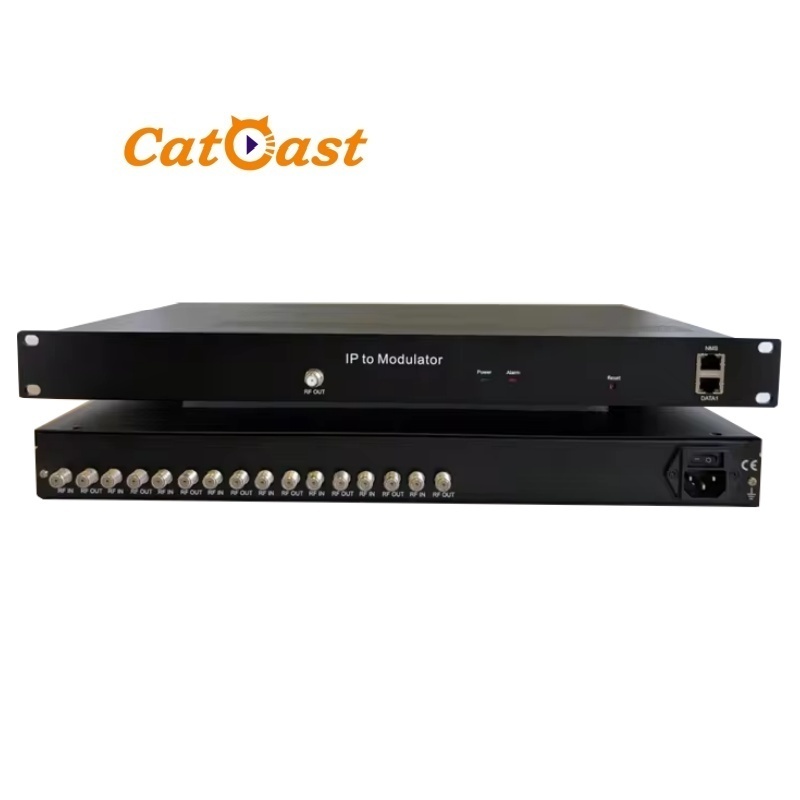 CATV 4 8 FTA tuner to modulator DVBC to ISDBT ip to modulator with ip output 256 spts and 4 mpts