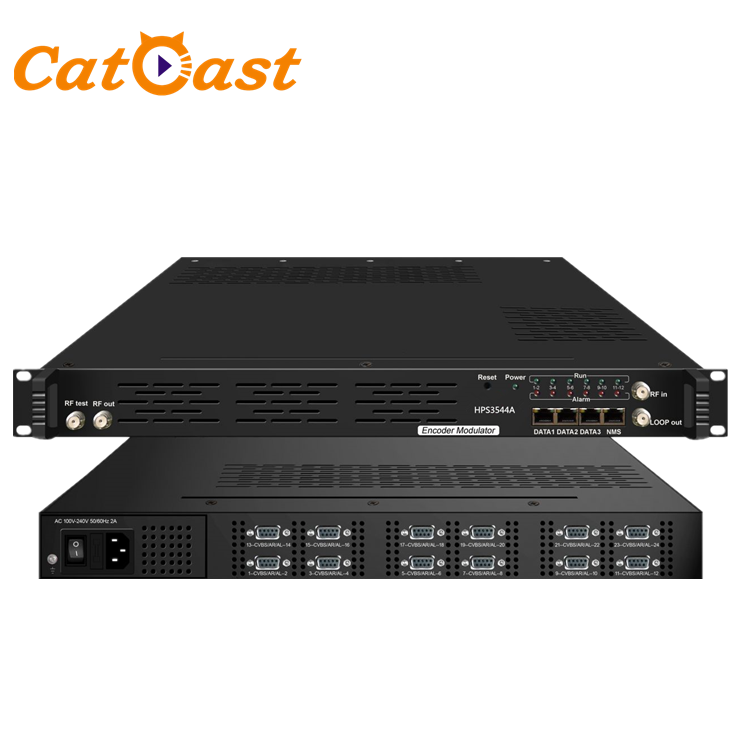 24 in 1 CATV Multi Channels cvbs to ip SD rf Analog Video Encoder Modulator for Hotel TV System