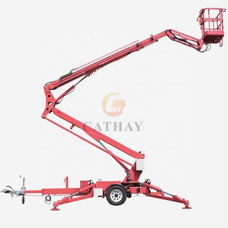 CE certificated truck mounted aerial work platform towable man lift trntal