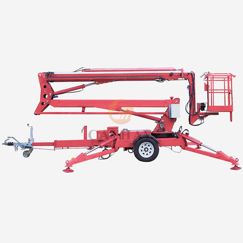 CE certificated truck mounted aerial work platform towable man lift trntal