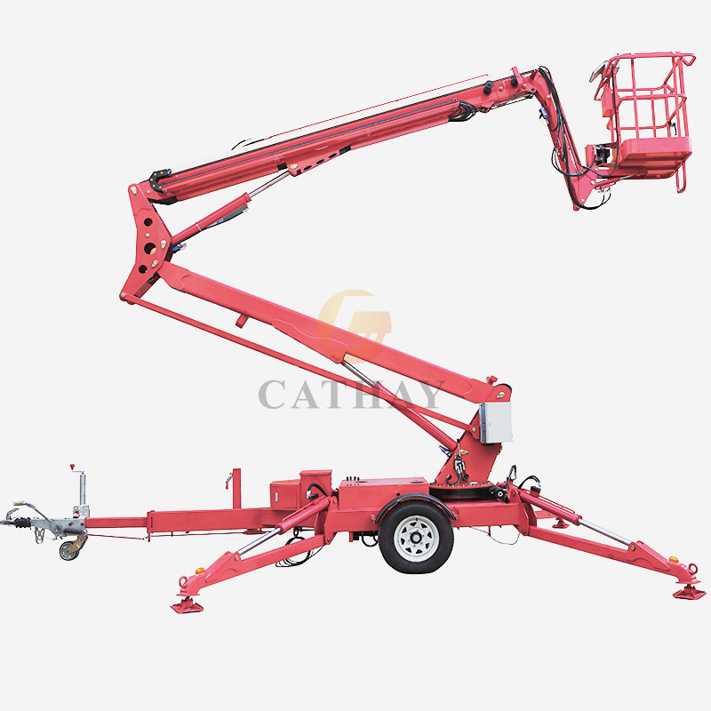 CE certificated truck mounted aerial work platform towable man lift trntal