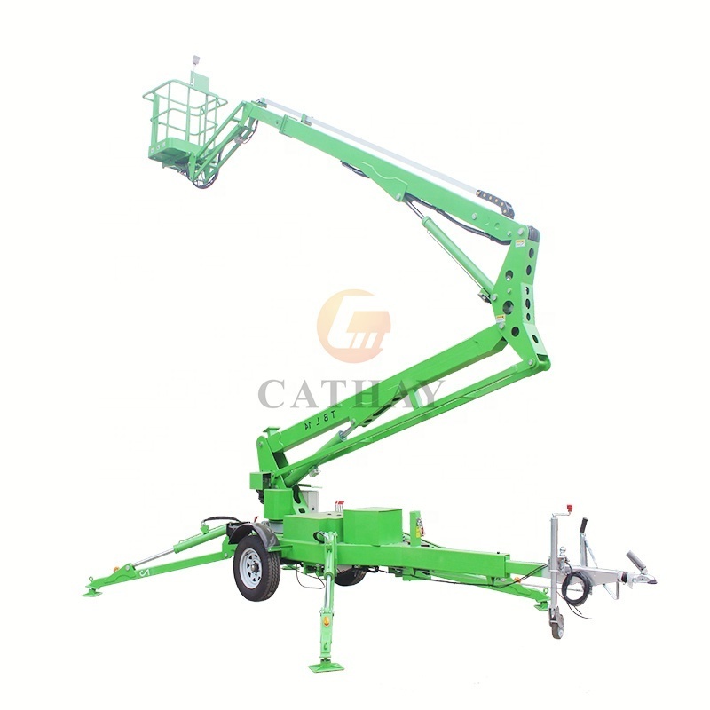 14m Small Manual Towable Towable Cherry Picker For Sale