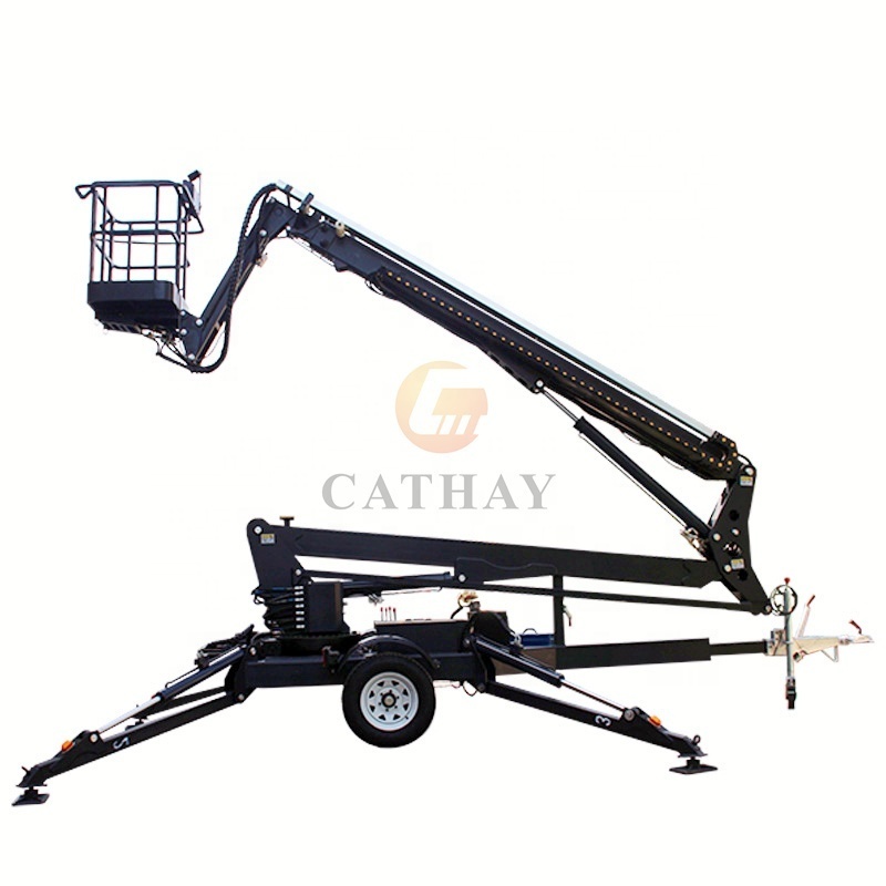 18m 20m 22m 200kg load cheap biggest boom hydraulic truck mounted aerial work platform towable lifts