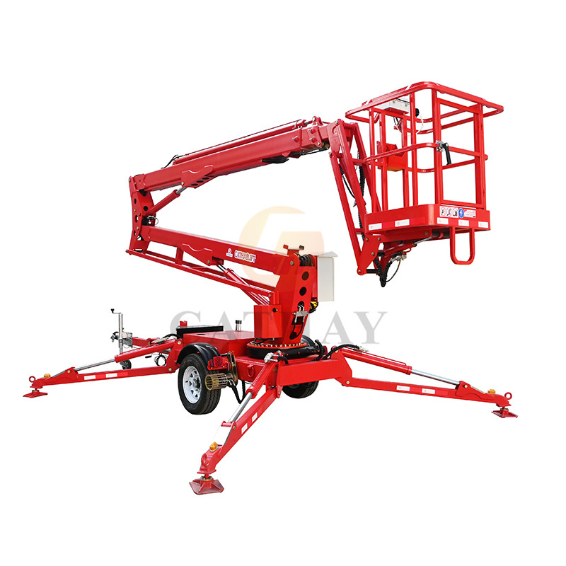 Usa High End 70 Foot Towable Electric Diesel Mini Small Sky Cherry Picker With Ce