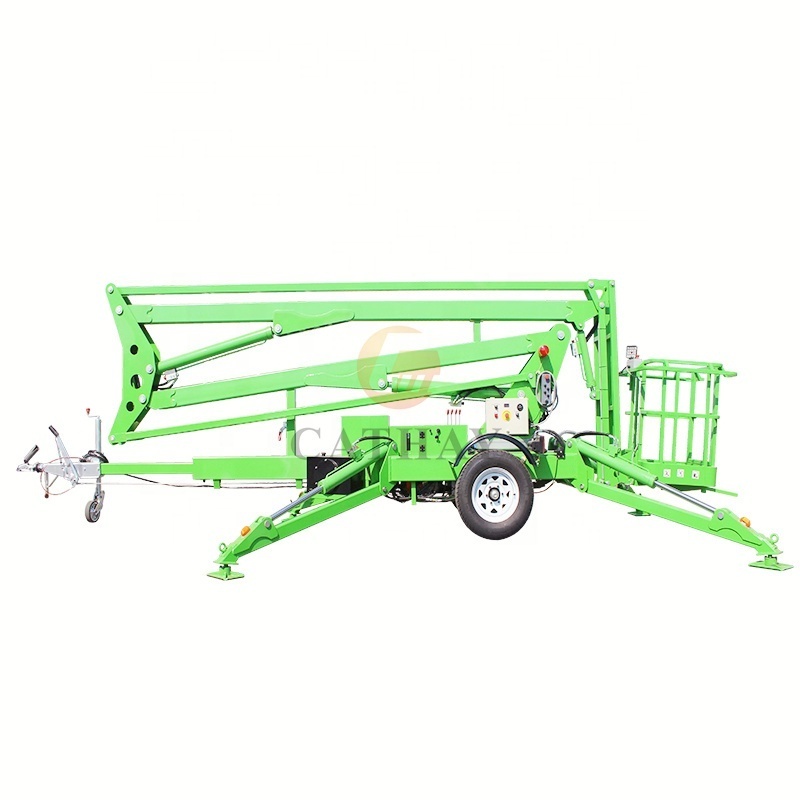 14m Small Manual Towable Towable Cherry Picker For Sale