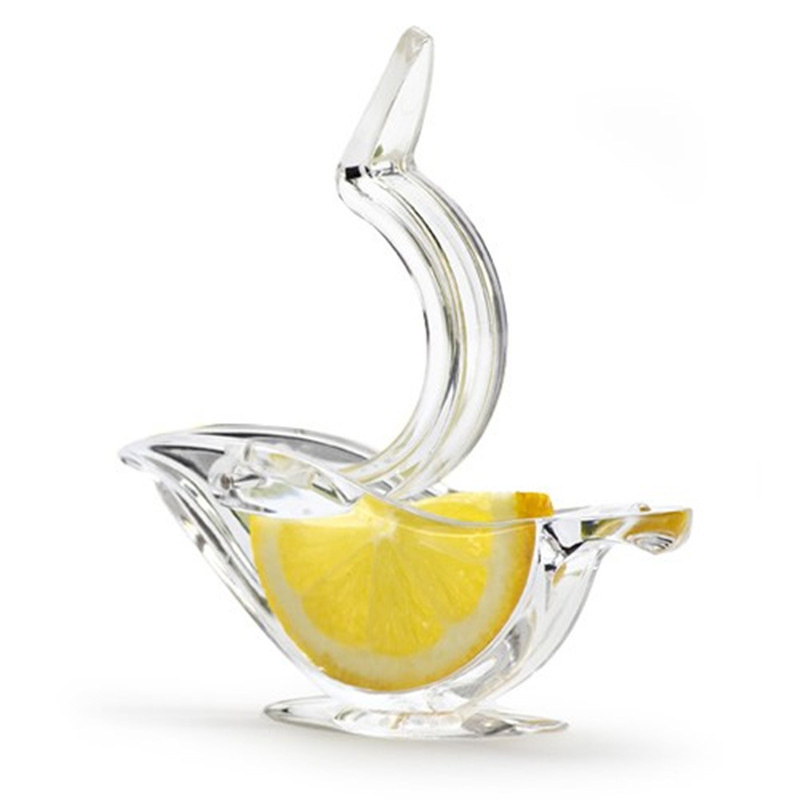 Hot Sale Glass Acrylic Crystal Elegance Manual Press Lime Juicer Art Bird Lemon Squeezers