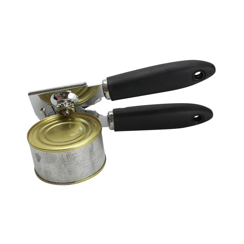 Multifunction classic one size easy  safty adjustable plastic garde crank soft grip handle stainless steel can opener