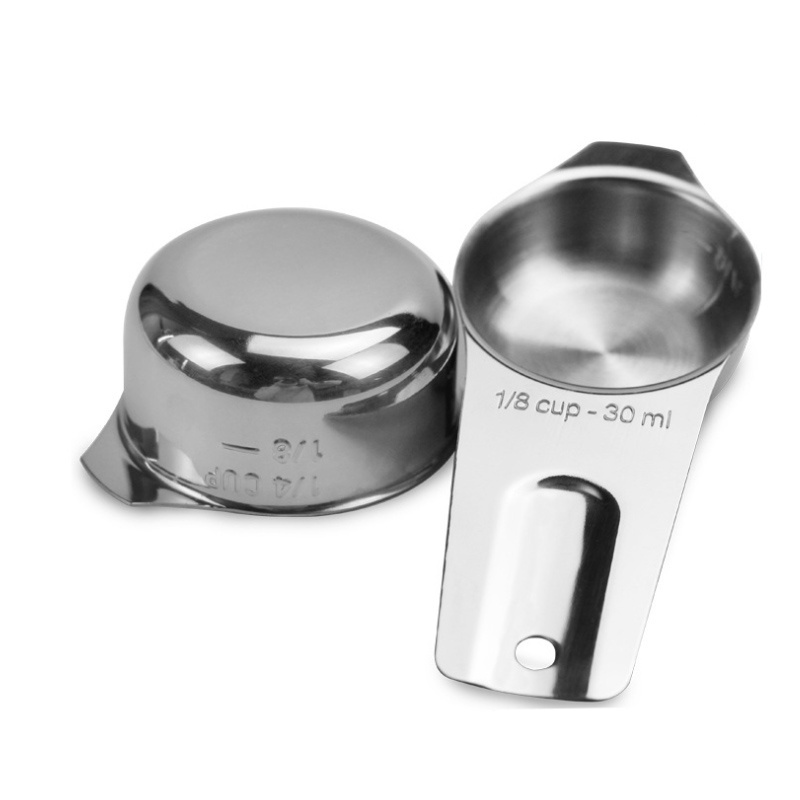 1/2 60ml kitchen household metal 304# stainless steel food measuring cups set