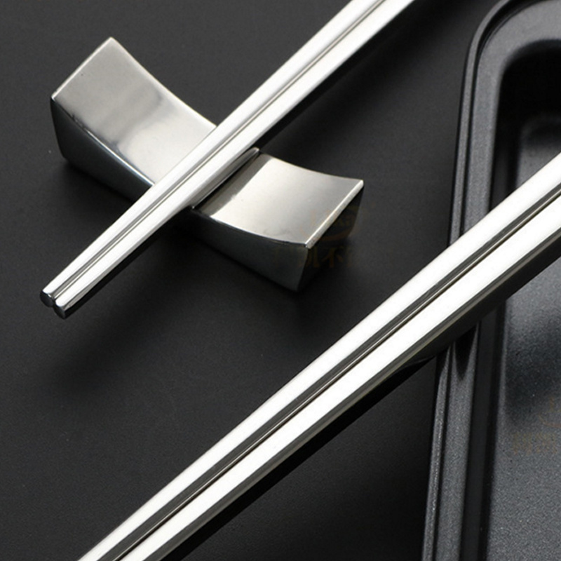 Manufacturer Import Korea Recycled Metal SS 201 304 Pure Silver Thick Chopsticks for Sale