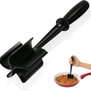 Non Stick Mix Plastic Kitchen Gadget Heat Resistant Premium Mashes Meat Masher Mixes Hamburger Chopper