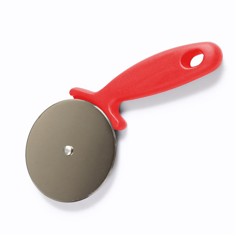 Customizable baking tool wheel blade sliver stainless steel pizza cutter with plastic handle