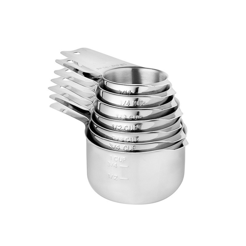 1/2 60ml kitchen household metal 304# stainless steel food measuring cups set