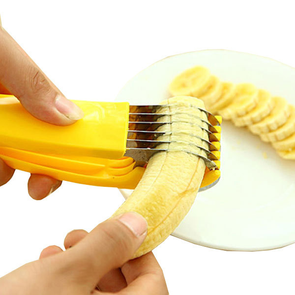 Industrial prep solution hand manual small plastic stainless steel fruit peeler cutter banana slicer for chips