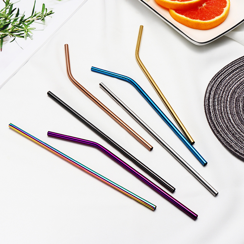 Hot-sale Reusable Color Metal Food Grade Stainless Steel Drinking Straw