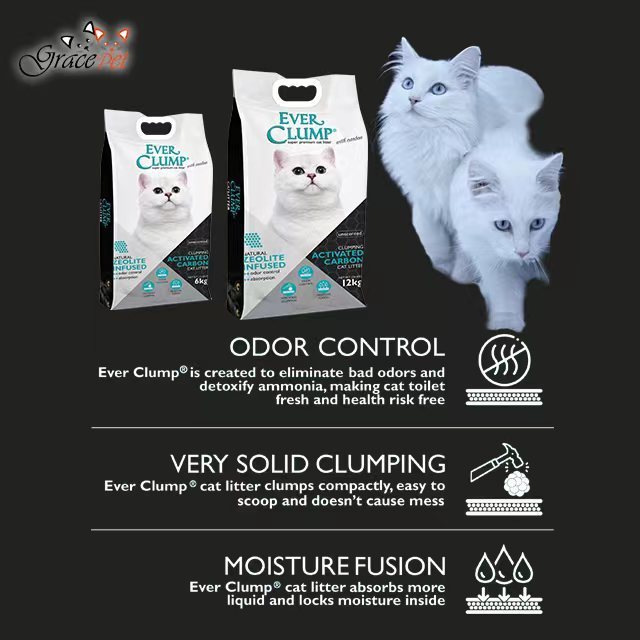 Ever Clump Free Sample Active Carbon Odor Control Bentonite Cat Litter