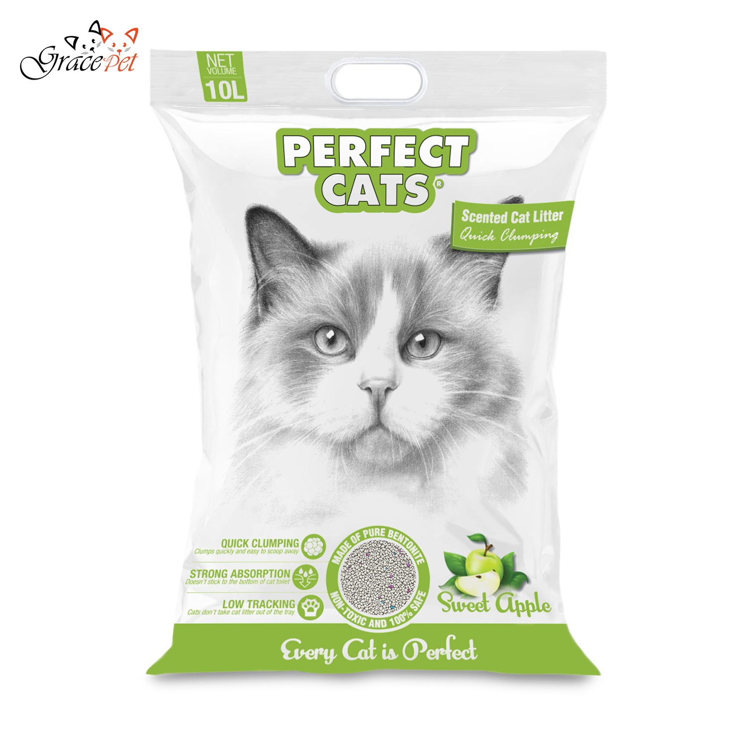 Natural quickly clumping and highly absorbent dust-free pet cat litters products