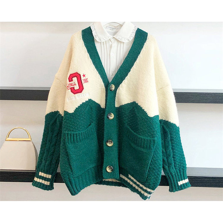 Top Sale New Arrivals Winter Women Baggy Oversized Ugly Christmas Outwear Sweaters Chunky Knitted Button Up Cardigan