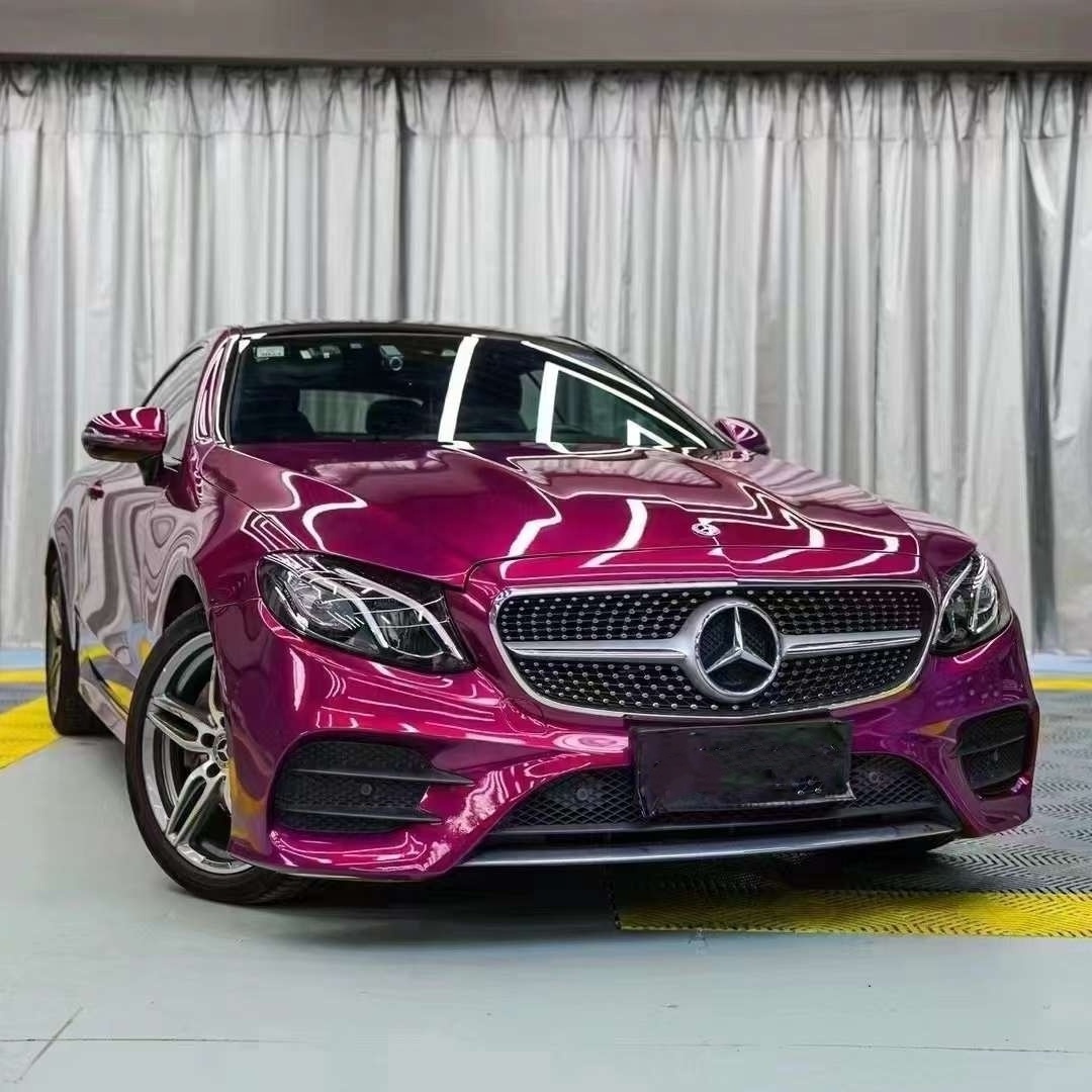 Wholesale PET Backing Film Paint Finish Gloss Metallic Colored Glaze Red Alcantara Car Wrap